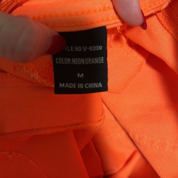Neon Orange Jeggings Size Medium NWOT - Picture 3 of 3